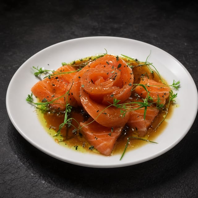 Salmon Carpaccio.