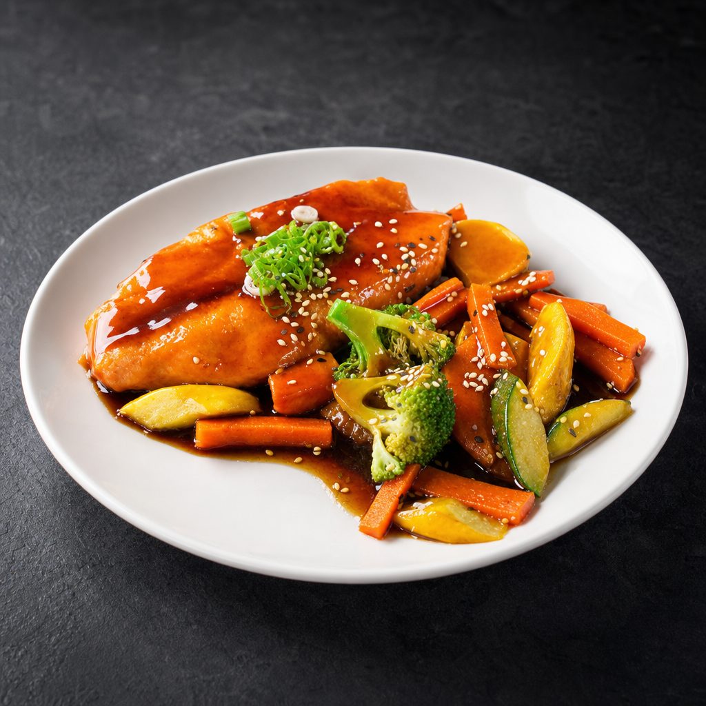 Salmon Teriyaki.