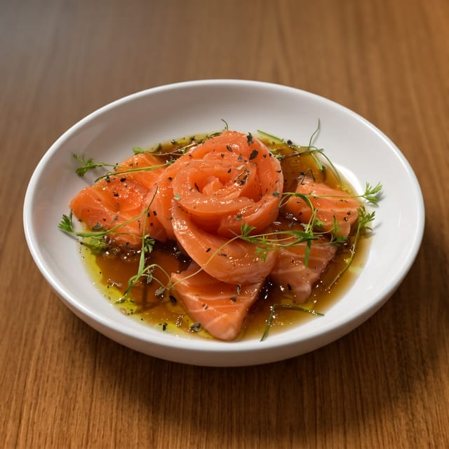 Salmon Carpaccio.